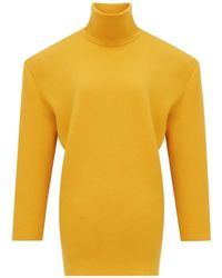 Saint Laurent - High-Neck Mini Dress - Lyst