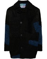 By Walid - Patchwork Single-Breasted Coat - Lyst