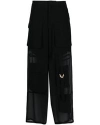 Pinko - | Pantaloni semitrasparenti | female | NERO | 42 - Lyst