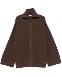 Frankie Shop - Veda Ribbed-Knit Zip-Fastening Cardigan - Lyst