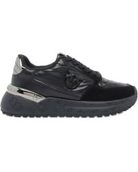 Pinko - Metallic-Panel Chunky-Sole Sneakers - Lyst