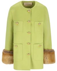 Valentino Garavani - Button-Front Coat - Lyst