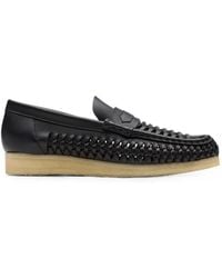 Clarks - Wallabee Penny Weave Leather Loafers - Lyst