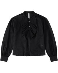 Renli Su - Ruffled-Trim Long-Sleeve Blouse - Lyst