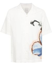 Paul Smith - Orchid-print Linen Shirt - Lyst