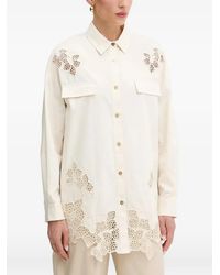 Marciano - Floral-appliqué pocket shirt - Lyst