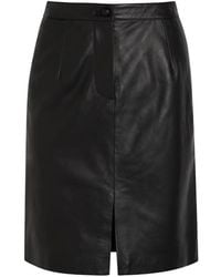Blazé Milano - Leather Pencil Midi Skirt - Lyst