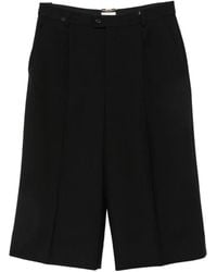 Saint Laurent - Pleated Shorts - Lyst