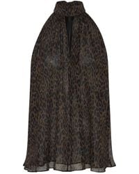 ROTATE BIRGER CHRISTENSEN - Leopard-Print Halterneck Top - Lyst