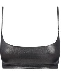 Maison Close - Metallic-Effect Bikini Top - Lyst
