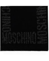 Moschino - Sciarpa Lurex Con Logo - Lyst