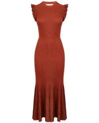 Ulla Johnson - Robe Mi-Longue Noelle À Volants - Lyst