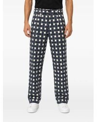 KENZO - Geometric-Print Tailored Trousers - Lyst