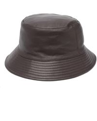 Yves Salomon - Tonal-Stitching Leather Bucket Hat - Lyst