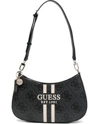Guess - Kleine Schultertasche Mit Logo-Schild - Lyst
