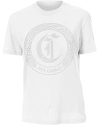 Just Cavalli - Logo-Print Crew-Neck T-Shirt - Lyst