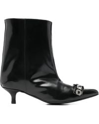 Toga - Toe-Embellishment Pointed-Toe Leather Boots - Lyst