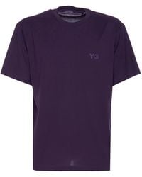 Y-3 - T-Shirt Girocollo Con Logo - Lyst