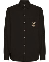 Dolce & Gabbana - Camisa con logo bordado - Lyst