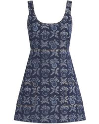 Etro - Patterned Jacquard Mini Dress - Lyst