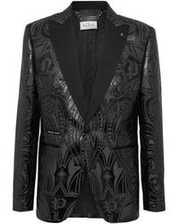 Philipp Plein - Jacquard Lord Fit Blazer Gothic - Lyst