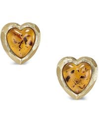 Anabela Chan - Lab-Grown Amber Heart-Shape Stud Earrings - Lyst