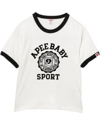 AAPE BY A BATHING AP - Graphic Ringer T-Shirt - Lyst