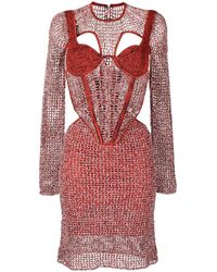 Dion Lee - Crochet Mini Dress - Lyst
