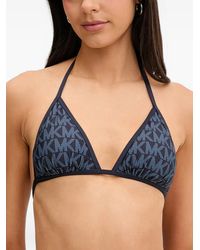 MICHAEL Michael Kors - Monogram-Print Triangle Bikini - Lyst