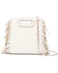 Maje - Mini M Crocodile-Embossed Tote Bag - Lyst