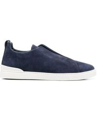 ZEGNA - ブルー Triple Stitch スニーカー - Lyst