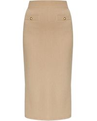 Alessandra Rich - Falda de punto con botones - Lyst