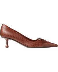 Jimmy Choo - 50Mm Scarlett Lace-Up Snakeskin-Effect Pumps - Lyst