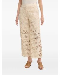 Sisley - Pantalon Court En Guipure - Lyst