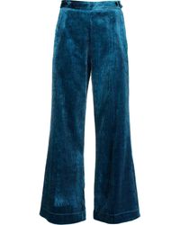 pantalons en chinos voor 7/8 broeken Dames Kleding voor voor Broeken Forte Forte Katoen Cropped Broek in het Blauw 
