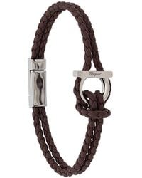 Ferragamo - Braided Leather Bracelet - Lyst