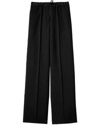 Jil Sander - Drawstring Wool Straight-Leg Trousers - Lyst