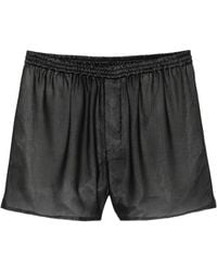SAPIO - Mesh-Texture Gathered Shorts - Lyst