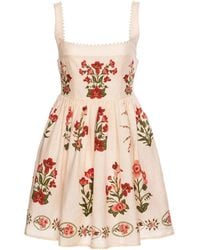 Agua Bendita - Abito Corto Con Stampa A Fiori - Lyst