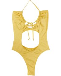 Palm Angels - Glittered Cut-Out Swimsuit - Lyst