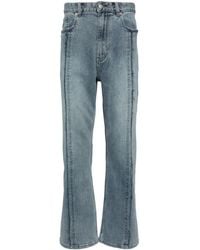 Izzue - Exposed-seam Straight-leg Jeans - Lyst