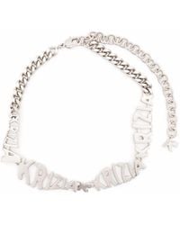 Krizia - Logo-Plaque Necklace - Lyst
