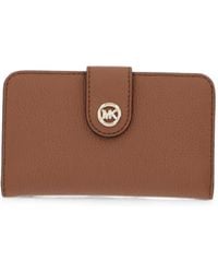 MICHAEL Michael Kors - Logo-Plaque Pebbled Wallet - Lyst