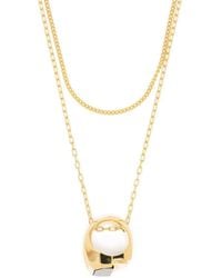 Ambush - Misfit Halskette Mit Ring - Lyst