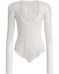 Alberta Ferretti - Body de manga larga - Lyst