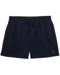 Tommy Hilfiger - Logo-Patch Drawstring Swim Shorts - Lyst