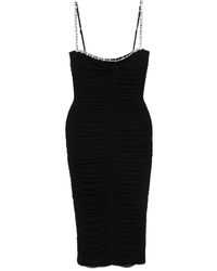 Nissa - Robe Froncée À Effet Métallisé - Lyst