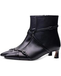 Poche Paris - Bottines À Détail De Boucle - Lyst