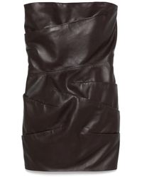 The Attico - Strapless Draped Mini Dress - Lyst