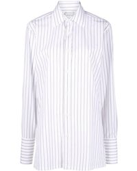 Maison Margiela - Long-sleeve Pinstripe-pattern Shirt - Lyst